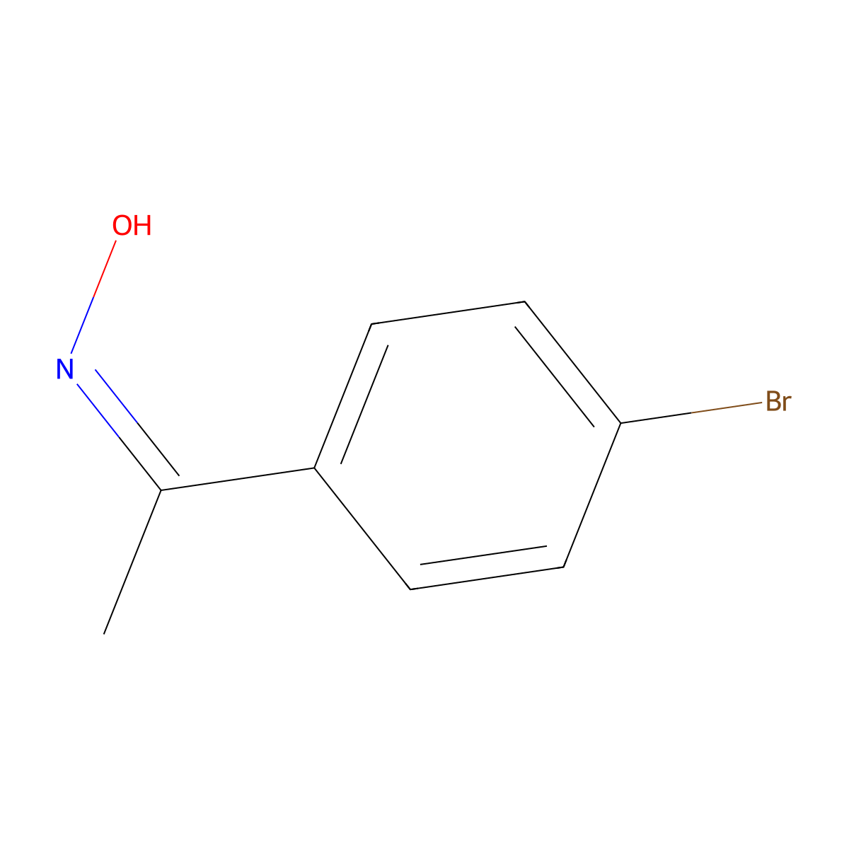 p-Bromoacetophenone oxime, (Z)- molecular structure, CAS 73744-33-9