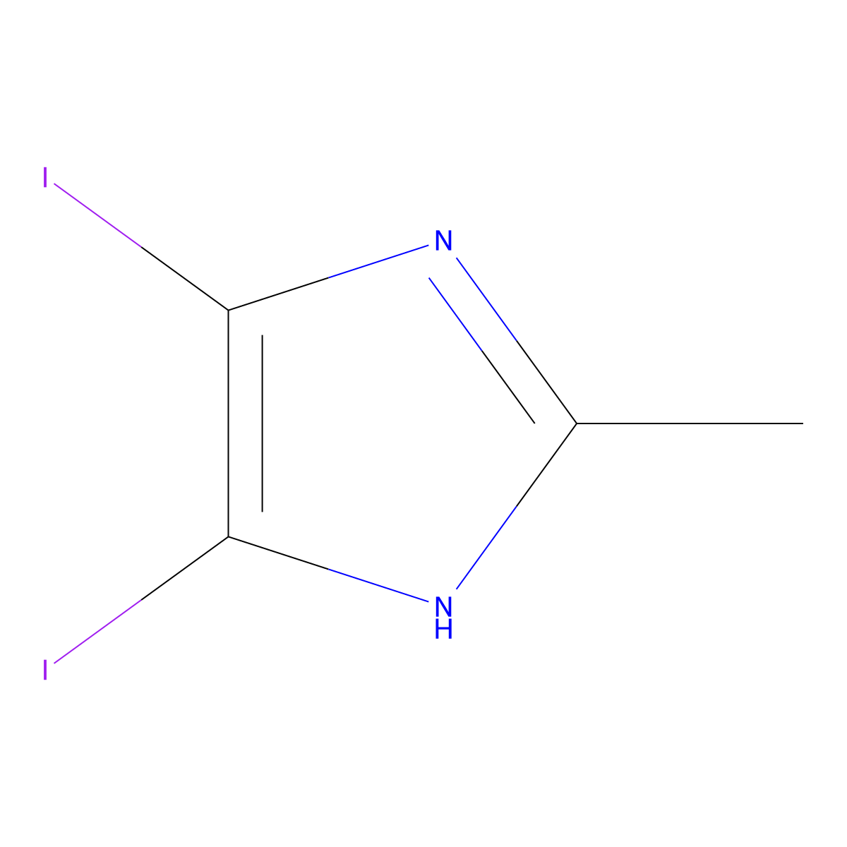 4,5-Diiodo-2-methyl-1H-imidazole molecular structure, CAS 73746-44-8
