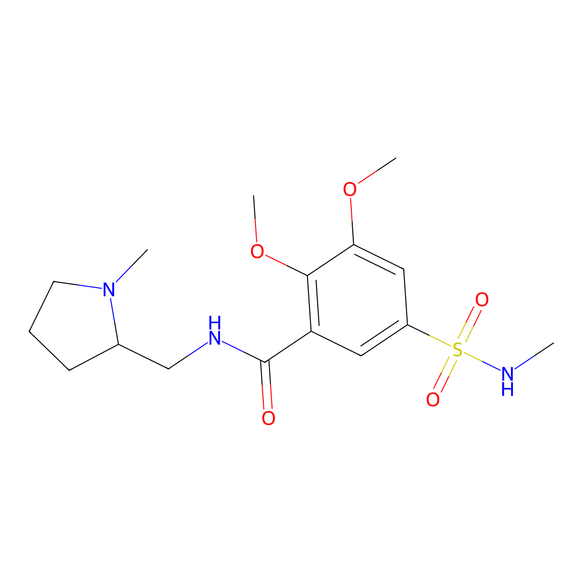 Sulverapride molecular structure, CAS 73747-20-3