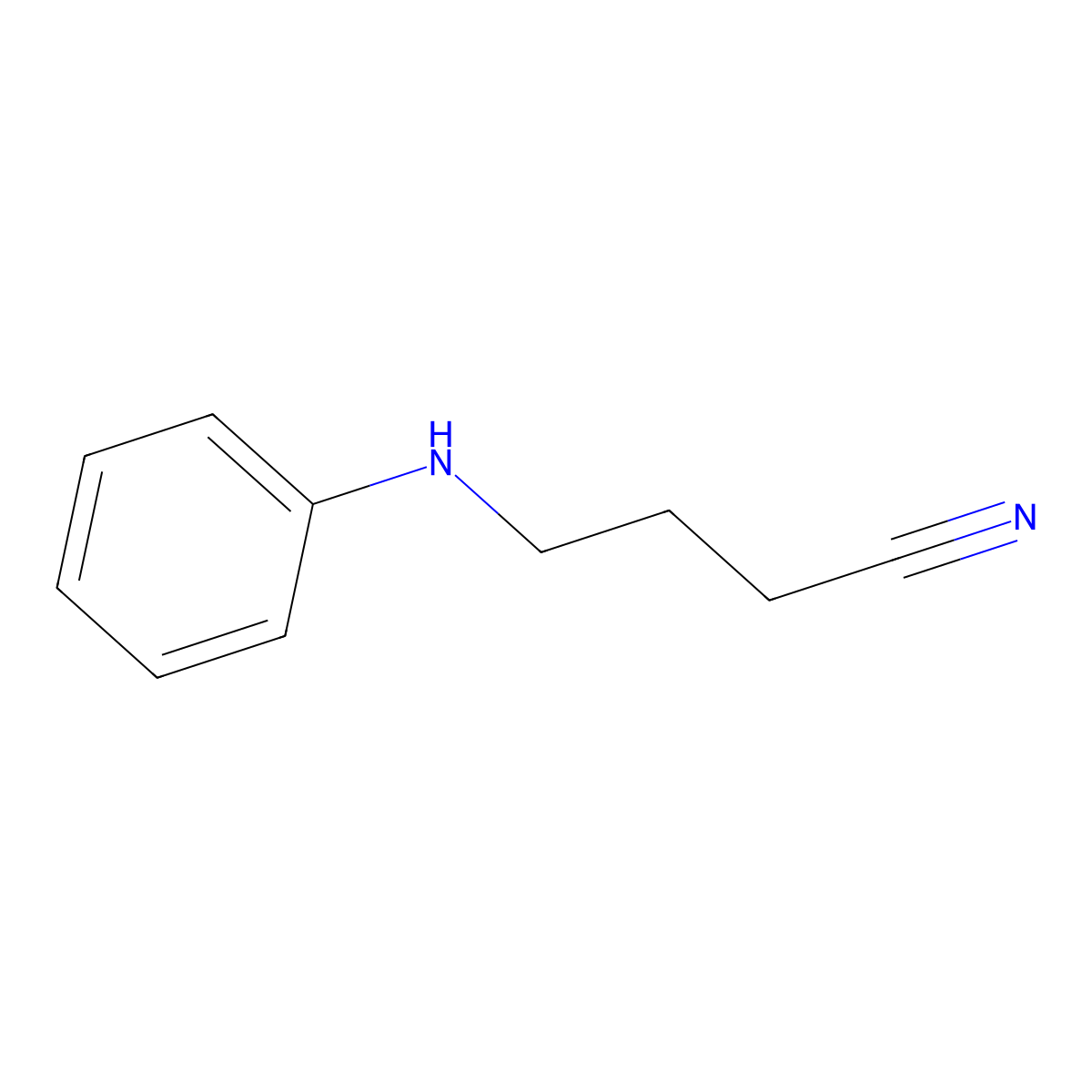 4-Anilino-butyronitrile molecular structure, CAS 73747-25-8