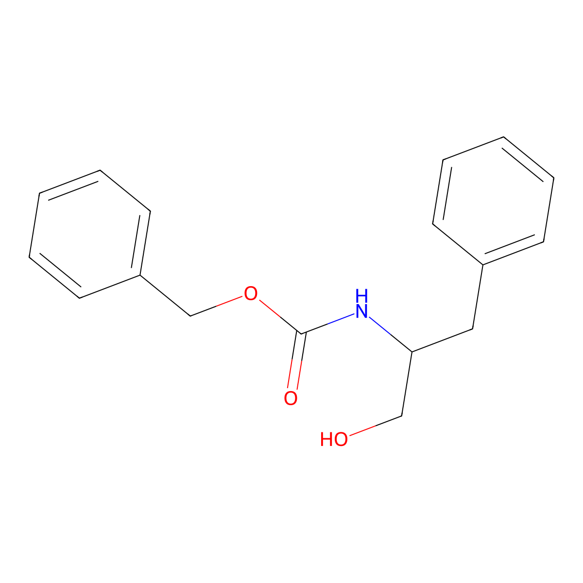 Carbamic acid, N-(1-benzyl-2-hydroxyethyl)-, benzyl ester molecular structure, CAS 73747-40-7