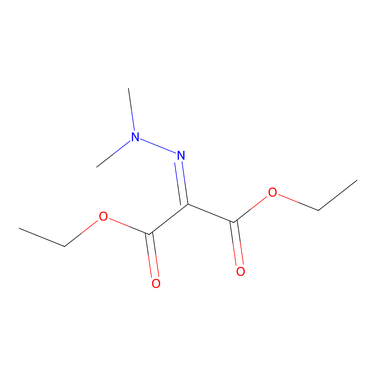 Diethyl oxomalonate dimethylhydrazone molecular structure, CAS 73747-64-5