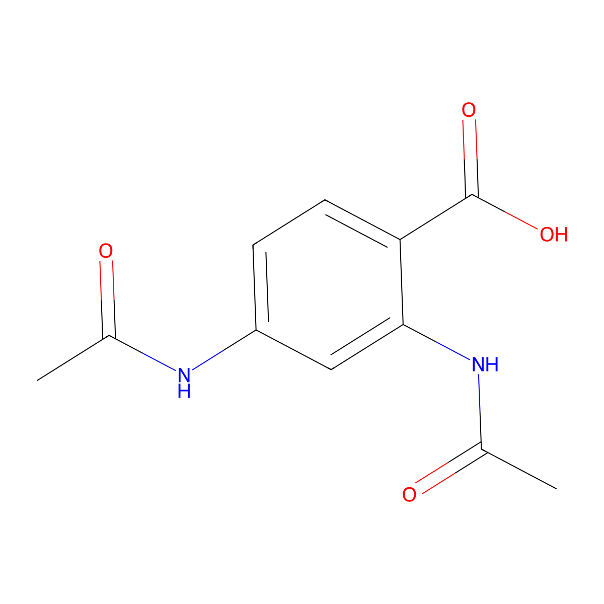 2,4-Di(acetylamino)benzoic acid molecular structure, CAS 73748-78-4
