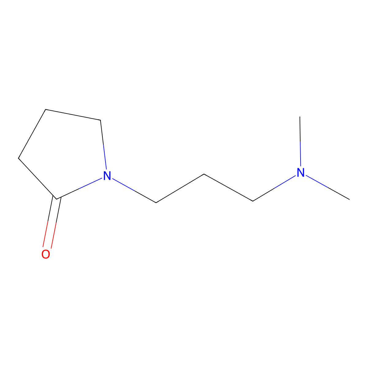 2-Pyrrolidinone, 1-[3-(dimethylamino)propyl]- molecular structure, CAS 7375-15-7