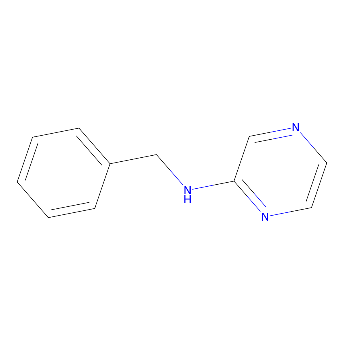 n-Benzylpyrazin-2-amine molecular structure, CAS 7375-45-3