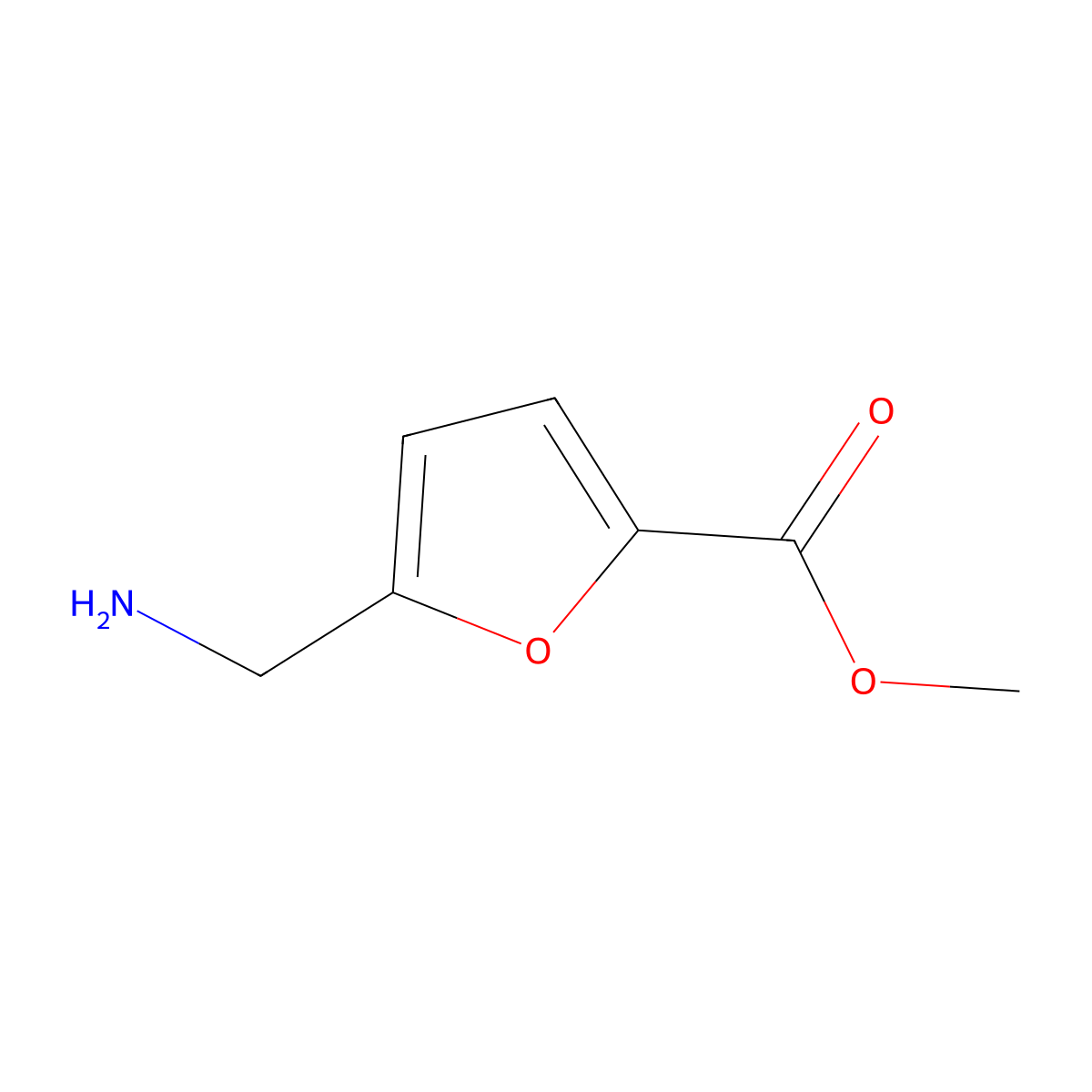 Methyl 5-(aminomethyl)furan-2-carboxylate molecular structure, CAS 73751-06-1