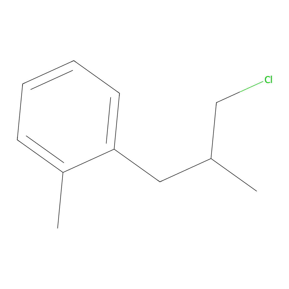 1-(3-Chloro-2-methylpropyl)-2-methylbenzene molecular structure, CAS 73756-60-2