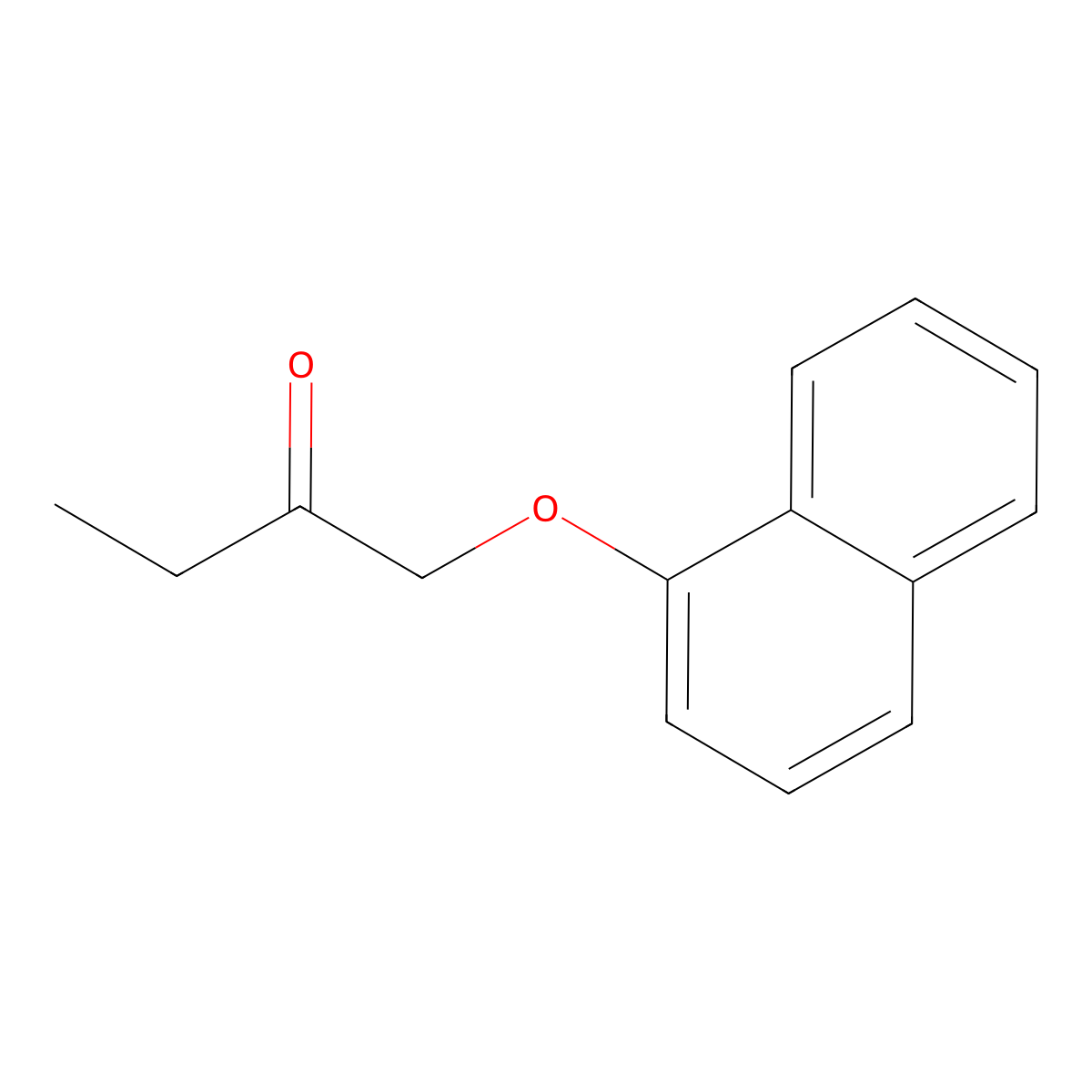 2-Butanone, 1-(1-naphthyloxy)- molecular structure, CAS 73758-41-5