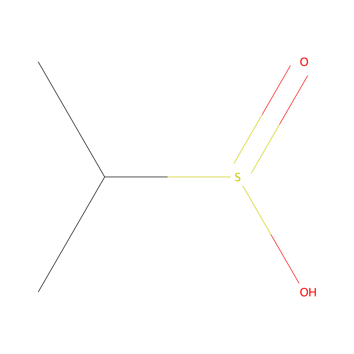 2-Propanesulfinic acid molecular structure, CAS 73761-60-1