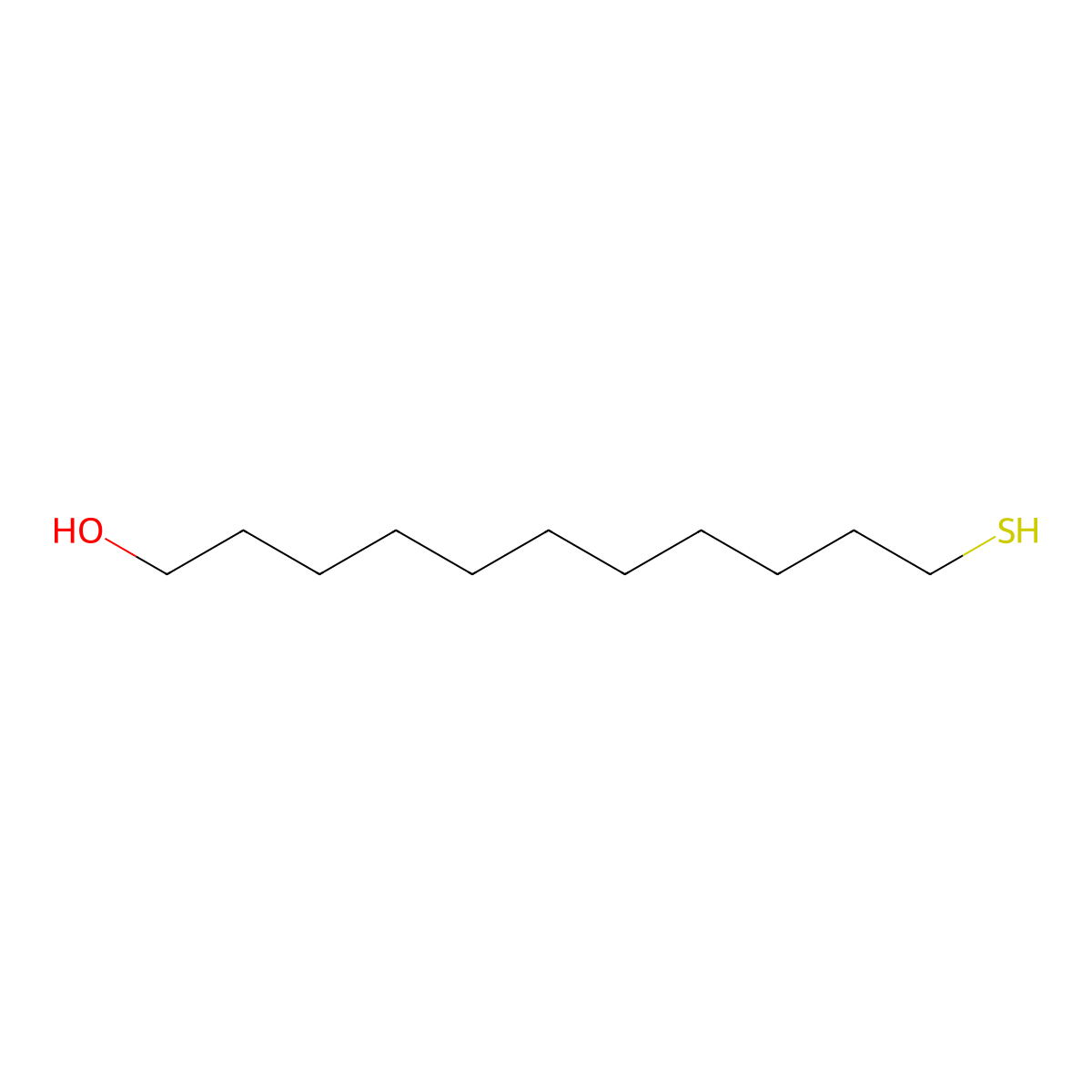 11-Mercaptoundecanol molecular structure, CAS 73768-94-2