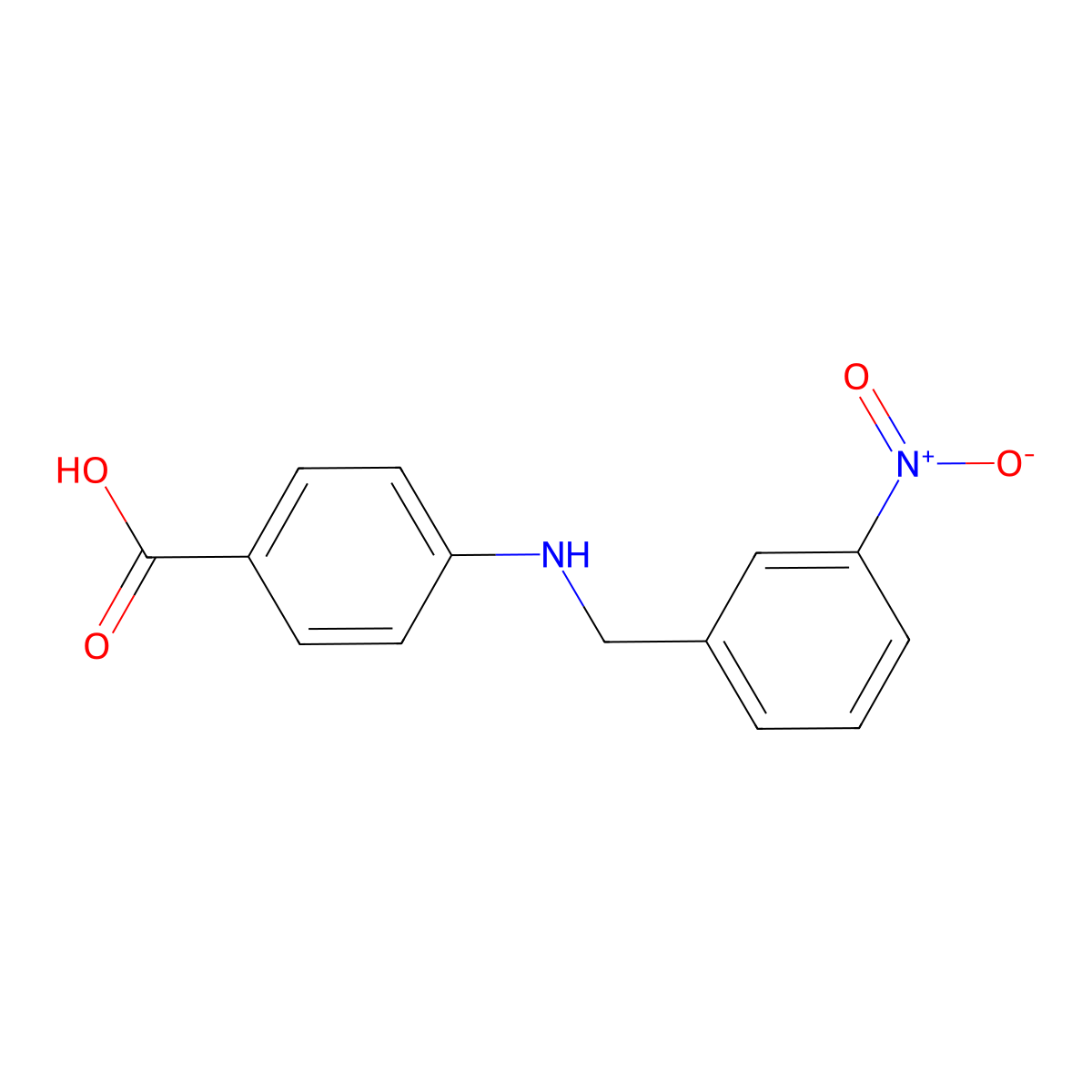 4-[(3-Nitrophenyl)methylamino]benzoic acid molecular structure, CAS 7377-11-9