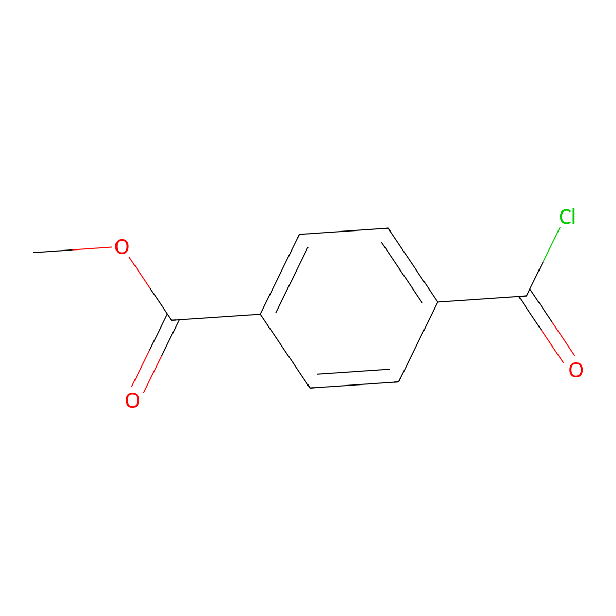 Methyl 4-(chlorocarbonyl)benzoate molecular structure, CAS 7377-26-6