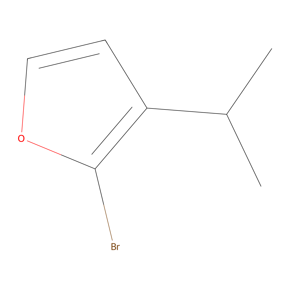 2-Bromo-3-isopropylfuran molecular structure, CAS 73770-54-4