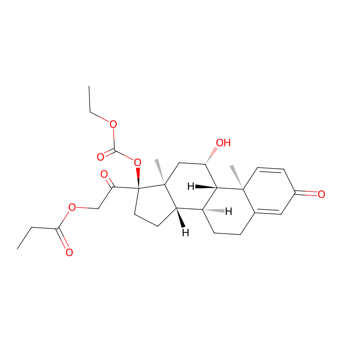 Prednicarbate molecular structure, CAS 73771-04-7