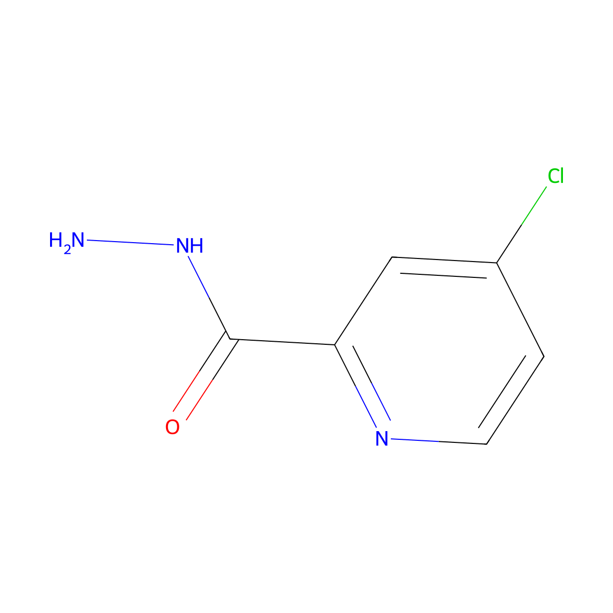 4-Chloropicolinic acid hydrazide molecular structure, CAS 73771-11-6