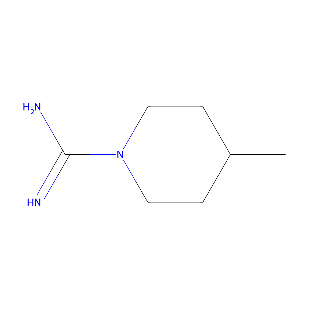 4-Methylpiperidine-1-carboximidamide molecular structure, CAS 73771-19-4
