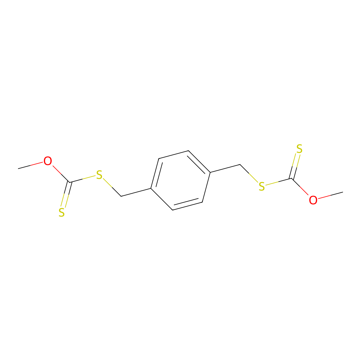 p-Xylylenebis(O-methylxanthate) molecular structure, CAS 73771-65-0
