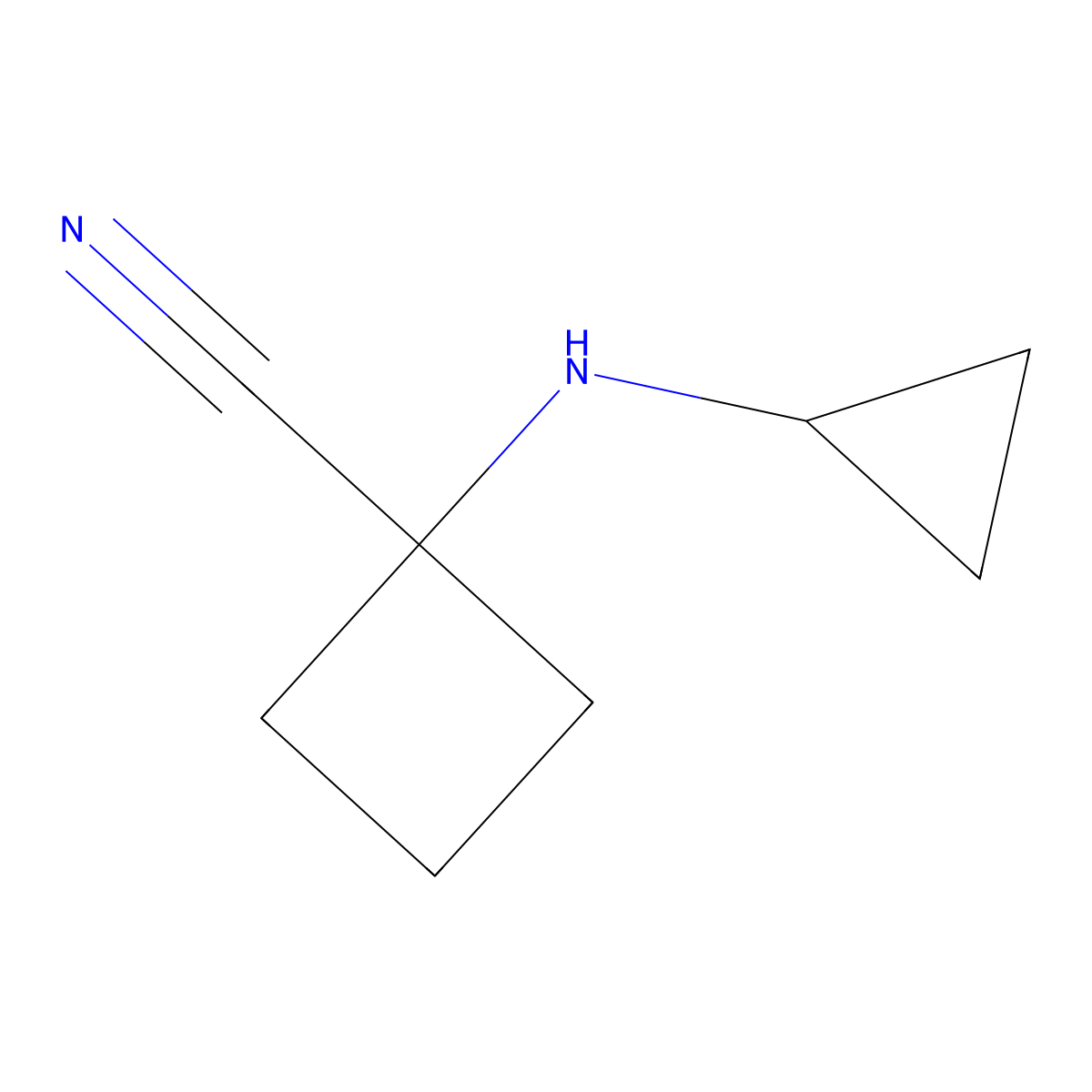 1-(Cyclopropylamino)cyclobutane-1-carbonitrile molecular structure, CAS 737717-32-7