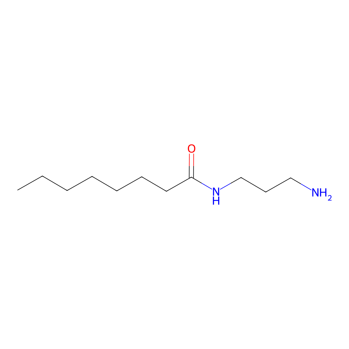 Octanamide, N-(3-aminopropyl)- molecular structure, CAS 73772-41-5