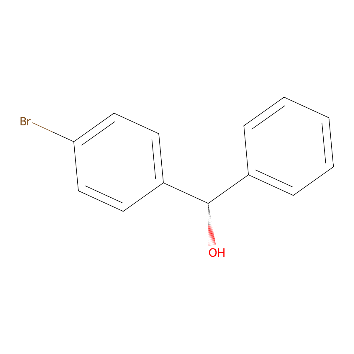 (S)-(4-bromophenyl)(phenyl)methanol molecular structure, CAS 73773-07-6