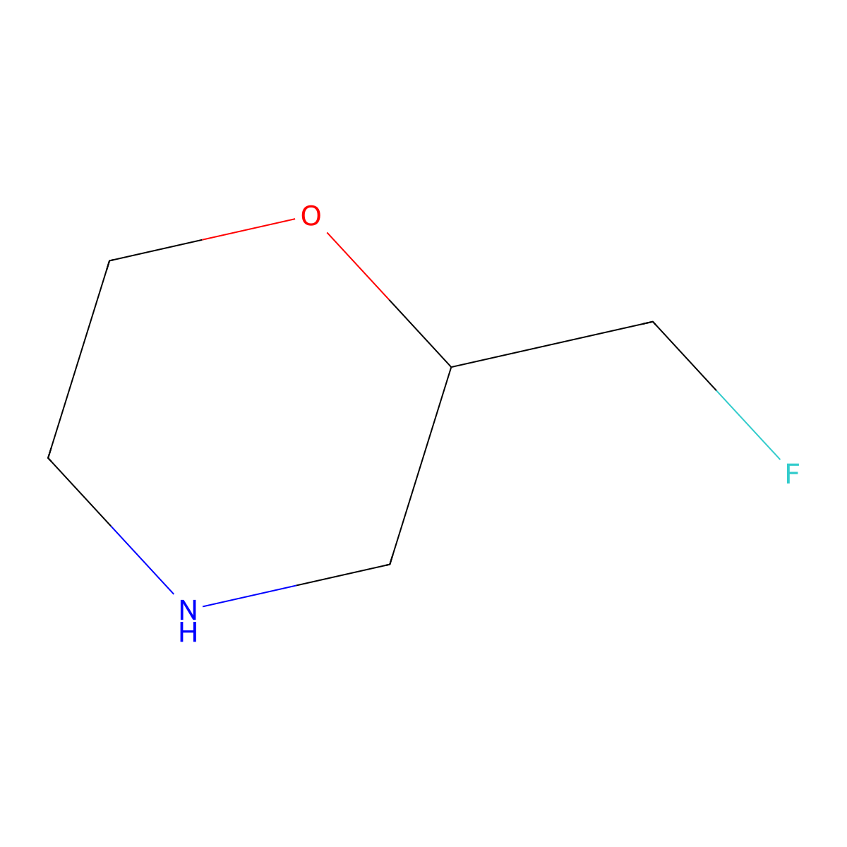 2-(Fluoromethyl)morpholine molecular structure, CAS 737730-98-2