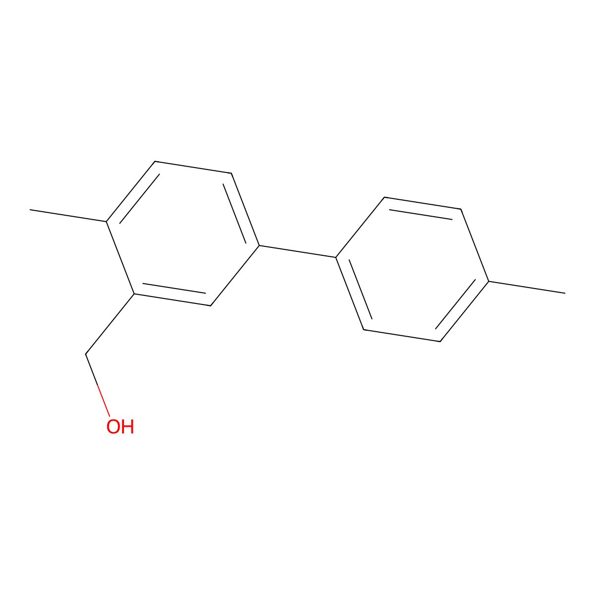 3-Hydroxymethyl-4,4'-dimethylbiphenyl molecular structure, CAS 737734-48-4