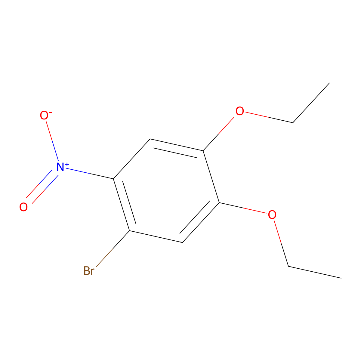 1-Bromo-4,5-diethoxy-2-nitrobenzene molecular structure, CAS 73775-84-5