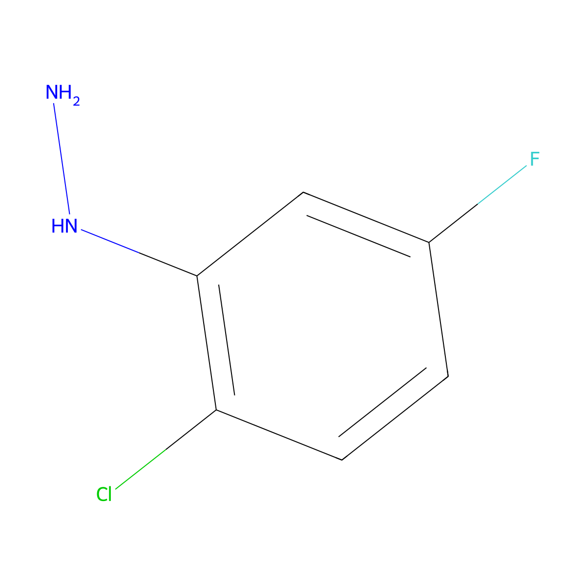 (2-Chloro-5-fluorophenyl)hydrazine molecular structure, CAS 737752-10-2