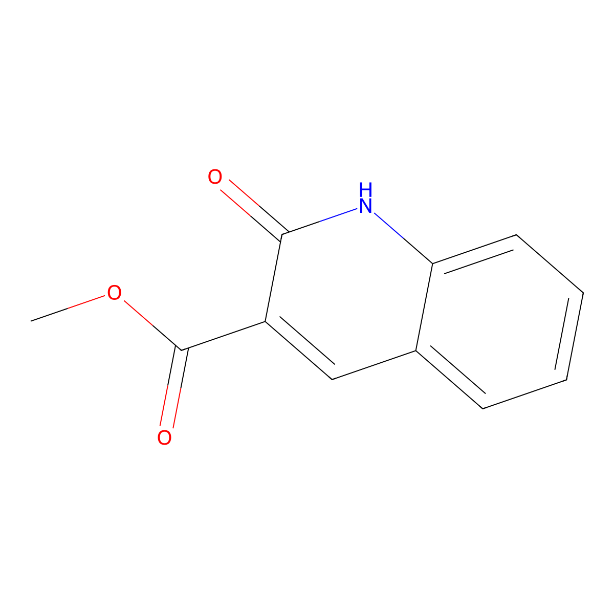 Methyl 2-oxo-1,2-dihydroquinoline-3-carboxylate molecular structure, CAS 73776-17-7