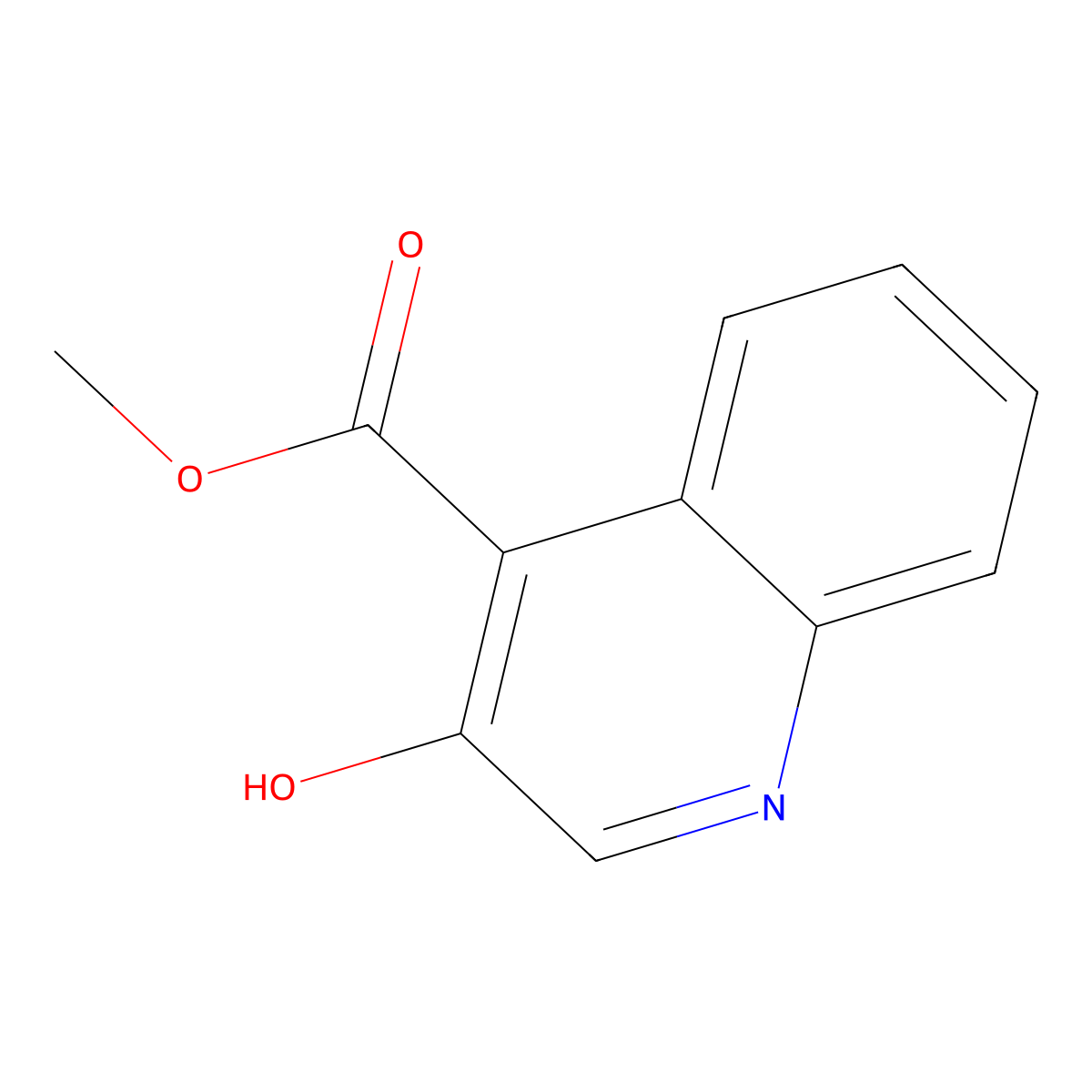 Methyl 3-hydroxyquinoline-4-carboxylate molecular structure, CAS 73776-18-8