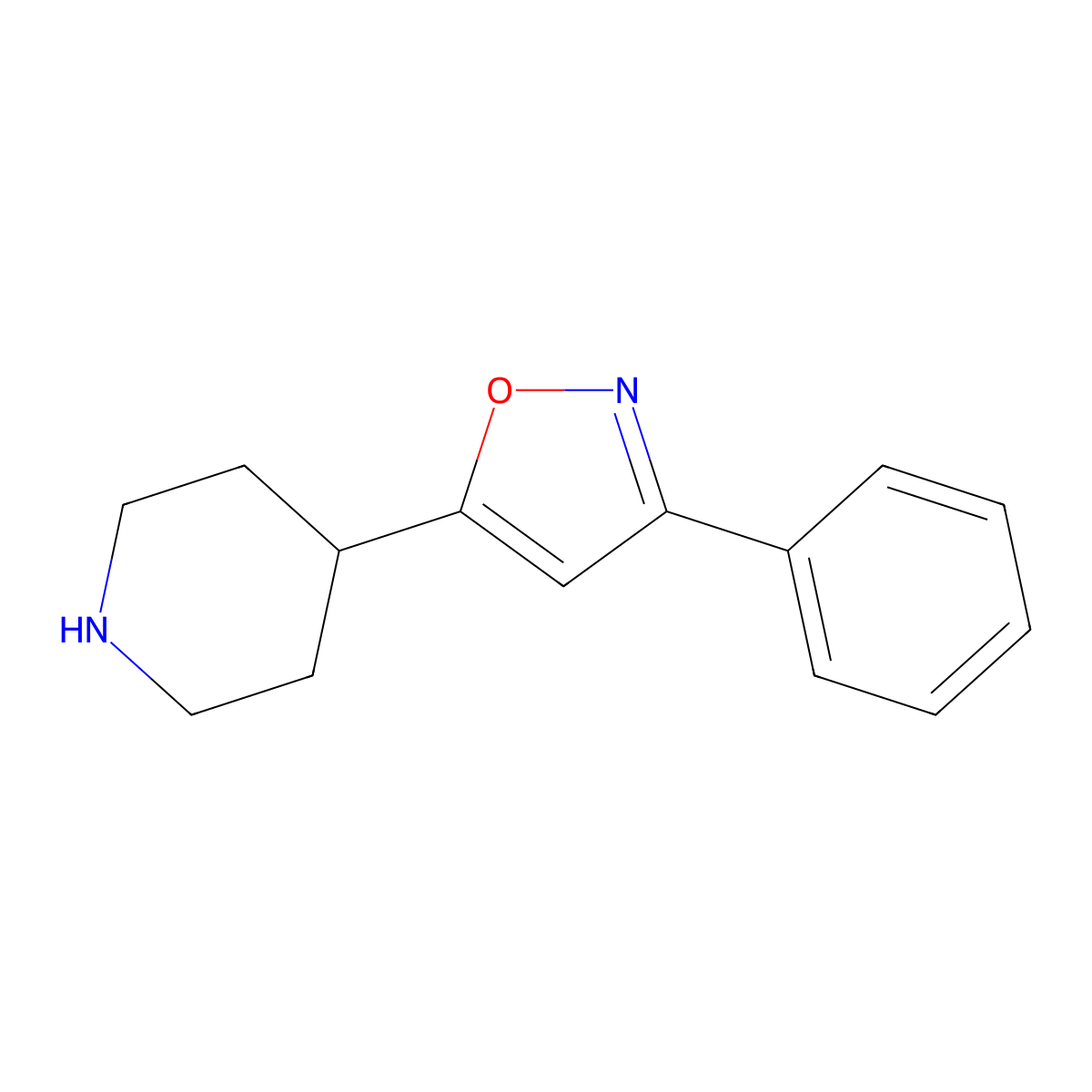 4-(3-Phenyl-5-isoxazolyl)piperidine molecular structure, CAS 737766-69-7