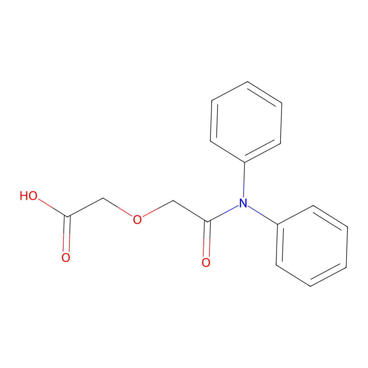 [2-(Diphenylamino)-2-oxoethoxy]acetic acid molecular structure, CAS 737769-53-8