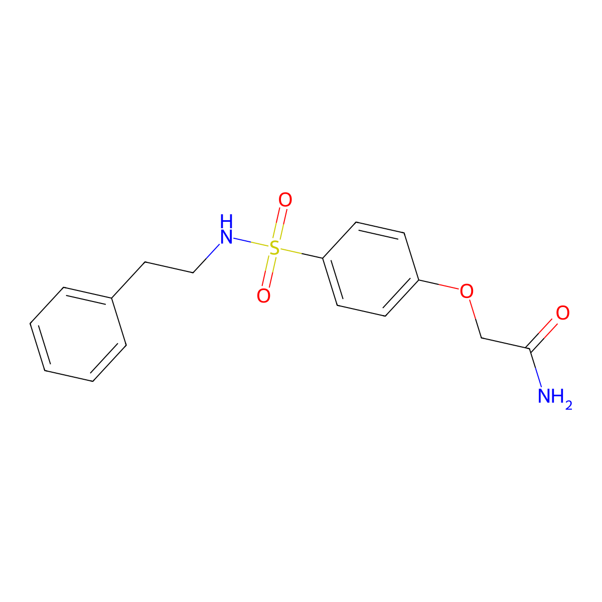 2-{4-[(2-Phenylethyl)sulfamoyl]phenoxy}acetamide molecular structure, CAS 737769-79-8