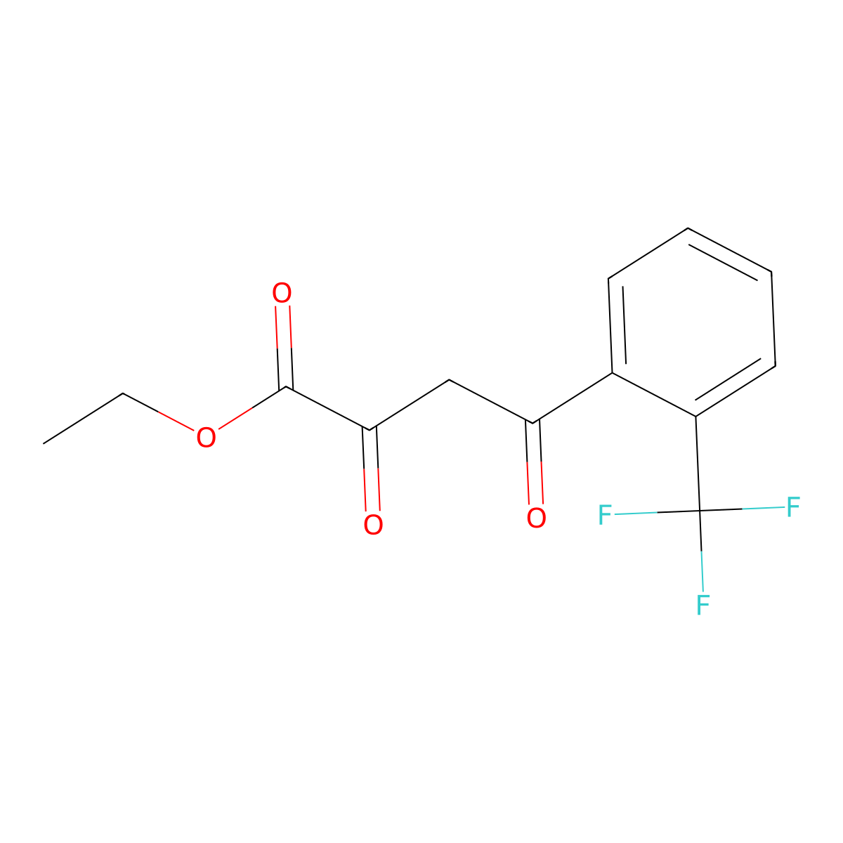 Ethyl 2,4-dioxo-4-(2-(trifluoromethyl)phenyl)butanoate molecular structure, CAS 737772-44-0