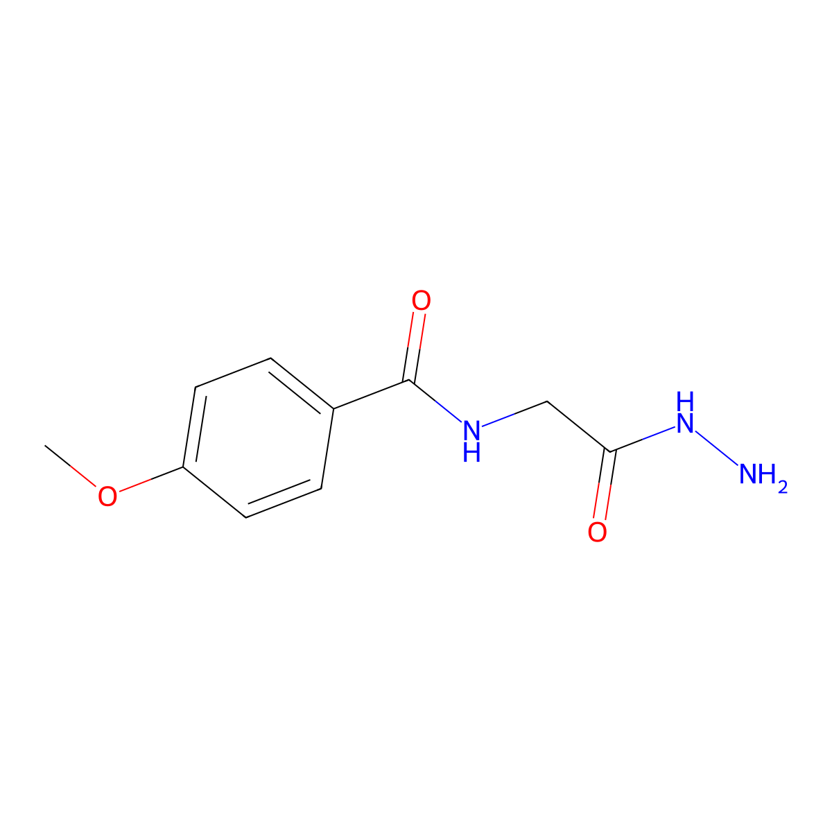 N-(2-Hydrazino-2-oxoethyl)-4-methoxybenzamide molecular structure, CAS 737773-98-7