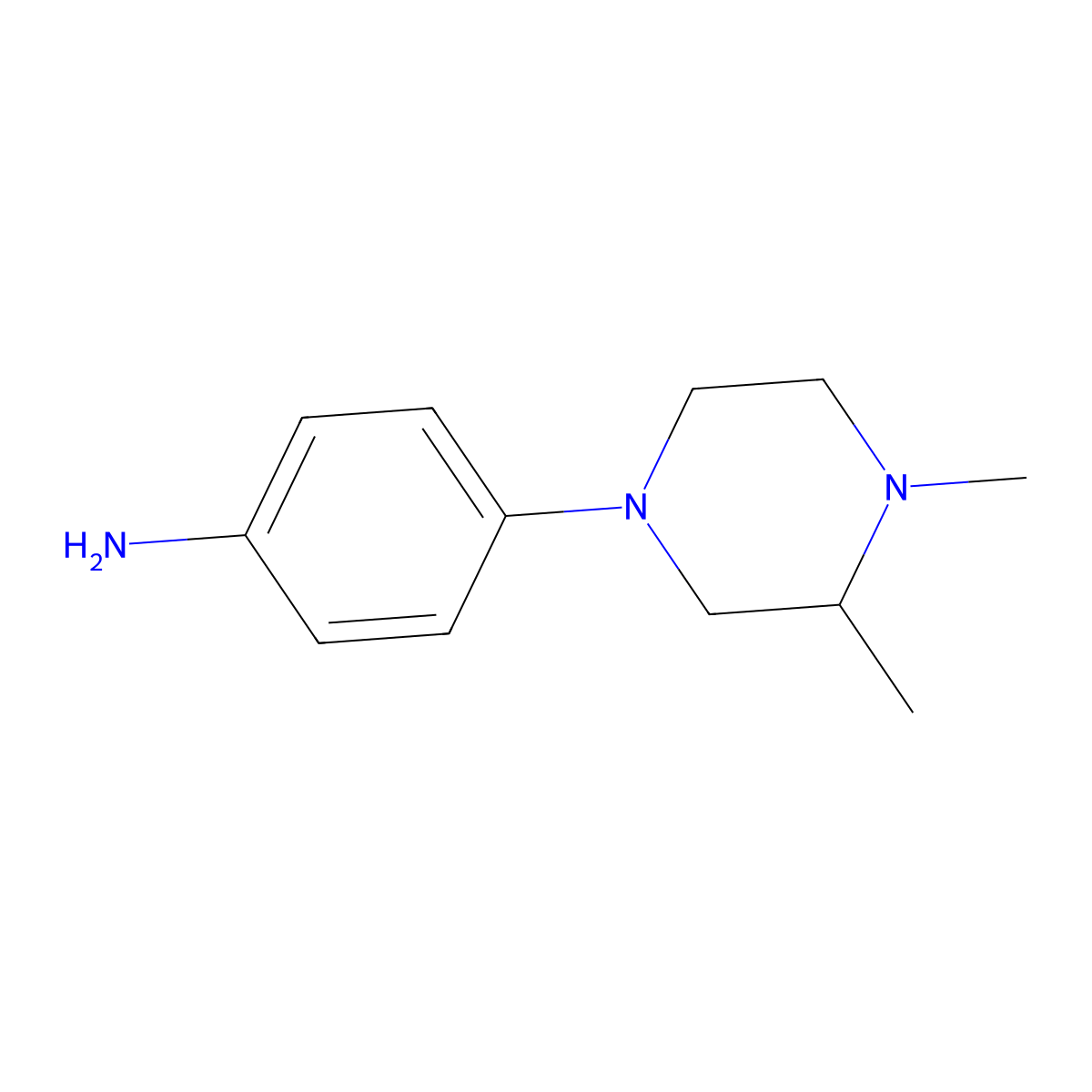 4-(3,4-Dimethylpiperazin-1-yl)aniline molecular structure, CAS 737777-41-2