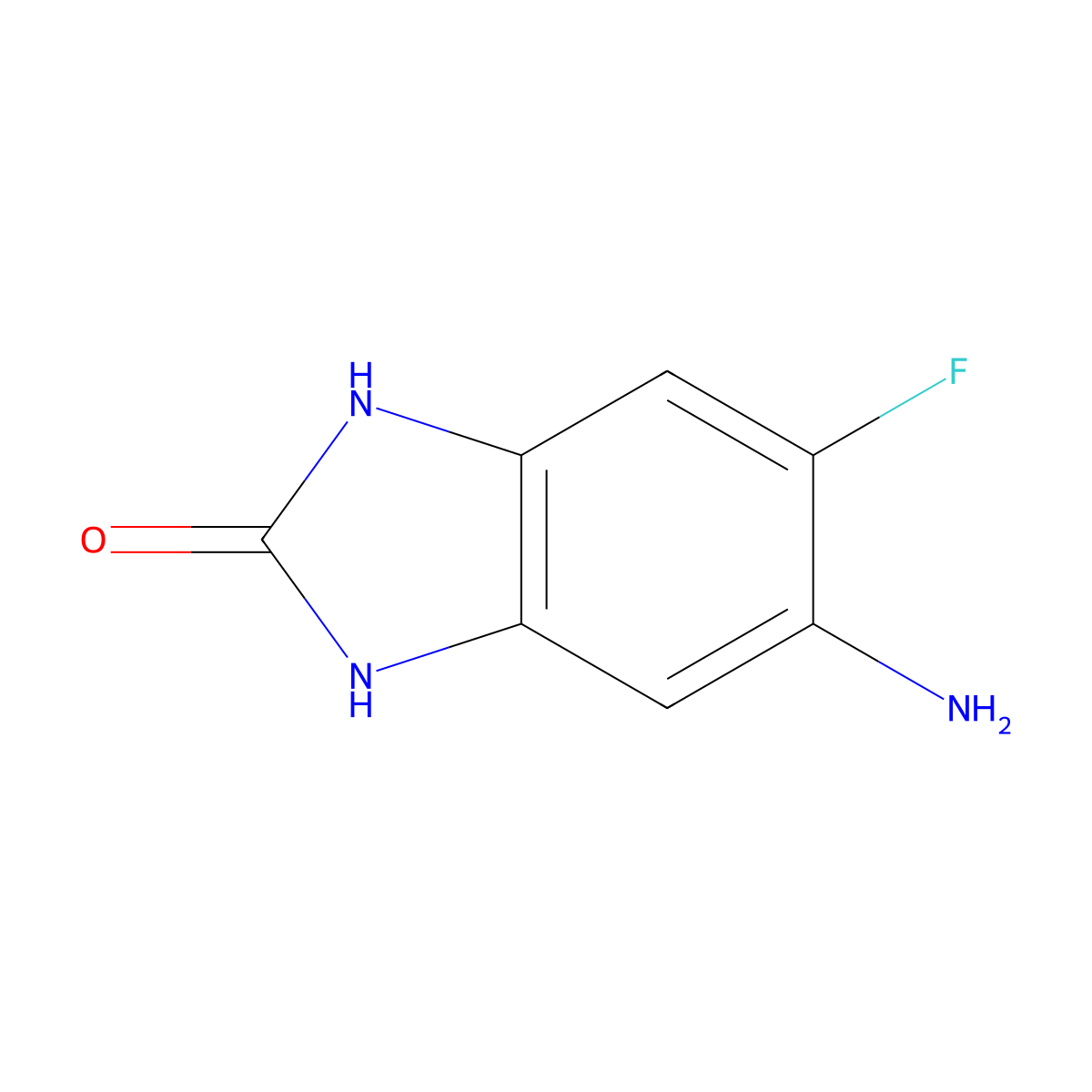 5-Amino-6-fluoro-1H-benzo[d]imidazol-2(3H)-one molecular structure, CAS 73778-91-3