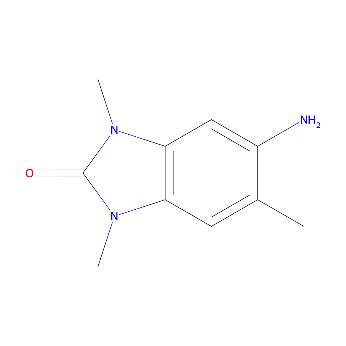 5-amino-1,3,6-trimethyl-1,3-dihydro-2H-benzimidazol-2-one molecular structure, CAS 73778-94-6