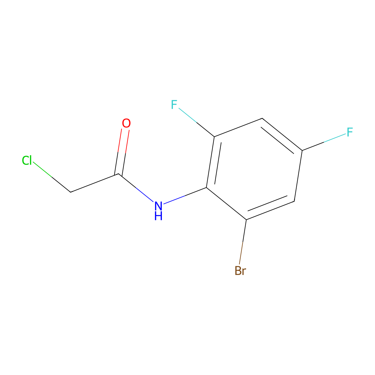 N-(2-bromo-4,6-difluorophenyl)-2-chloroacetamide molecular structure, CAS 737780-11-9
