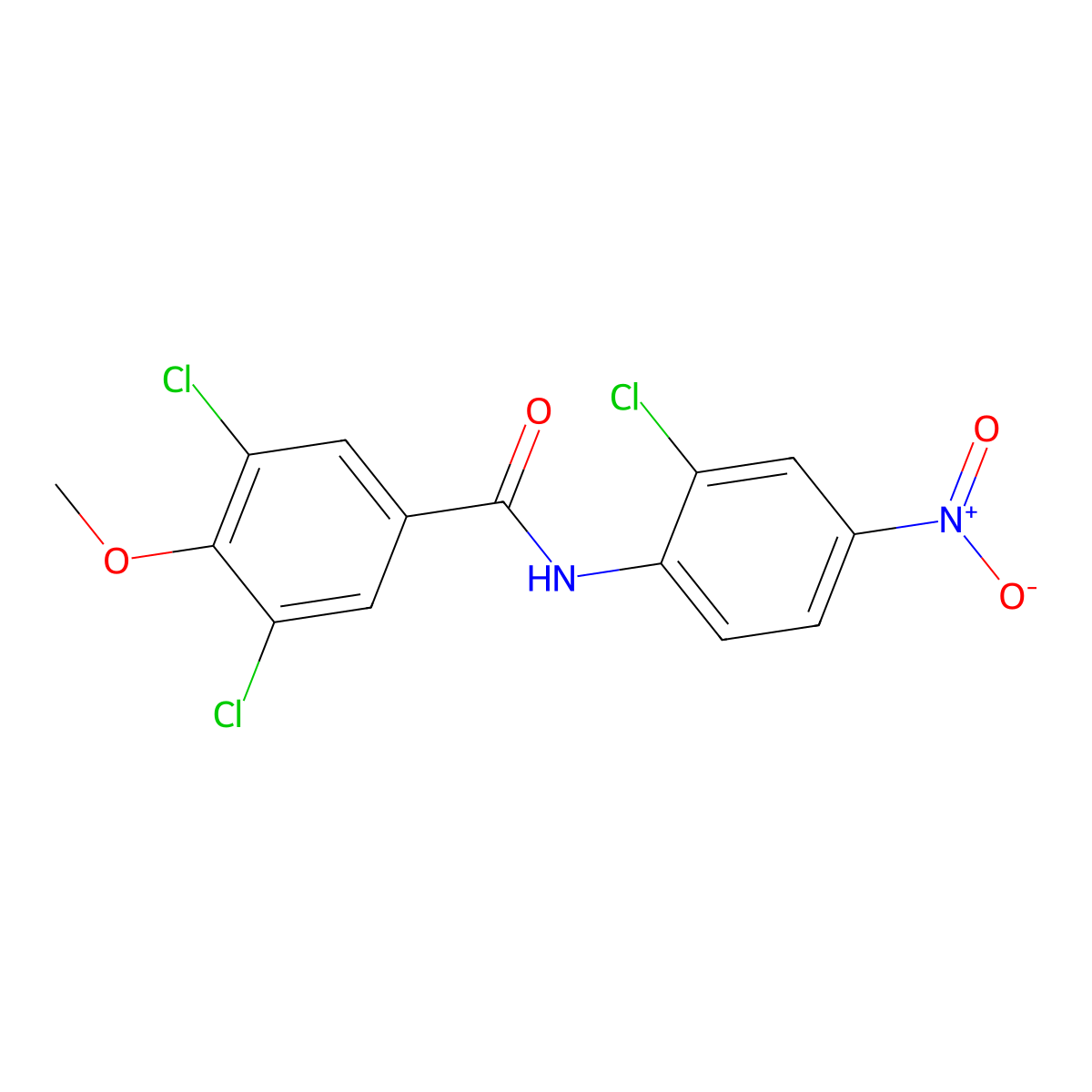 3,5-dichloro-N-(2-chloro-4-nitrophenyl)-4-methoxybenzamide molecular structure, CAS 737780-36-8