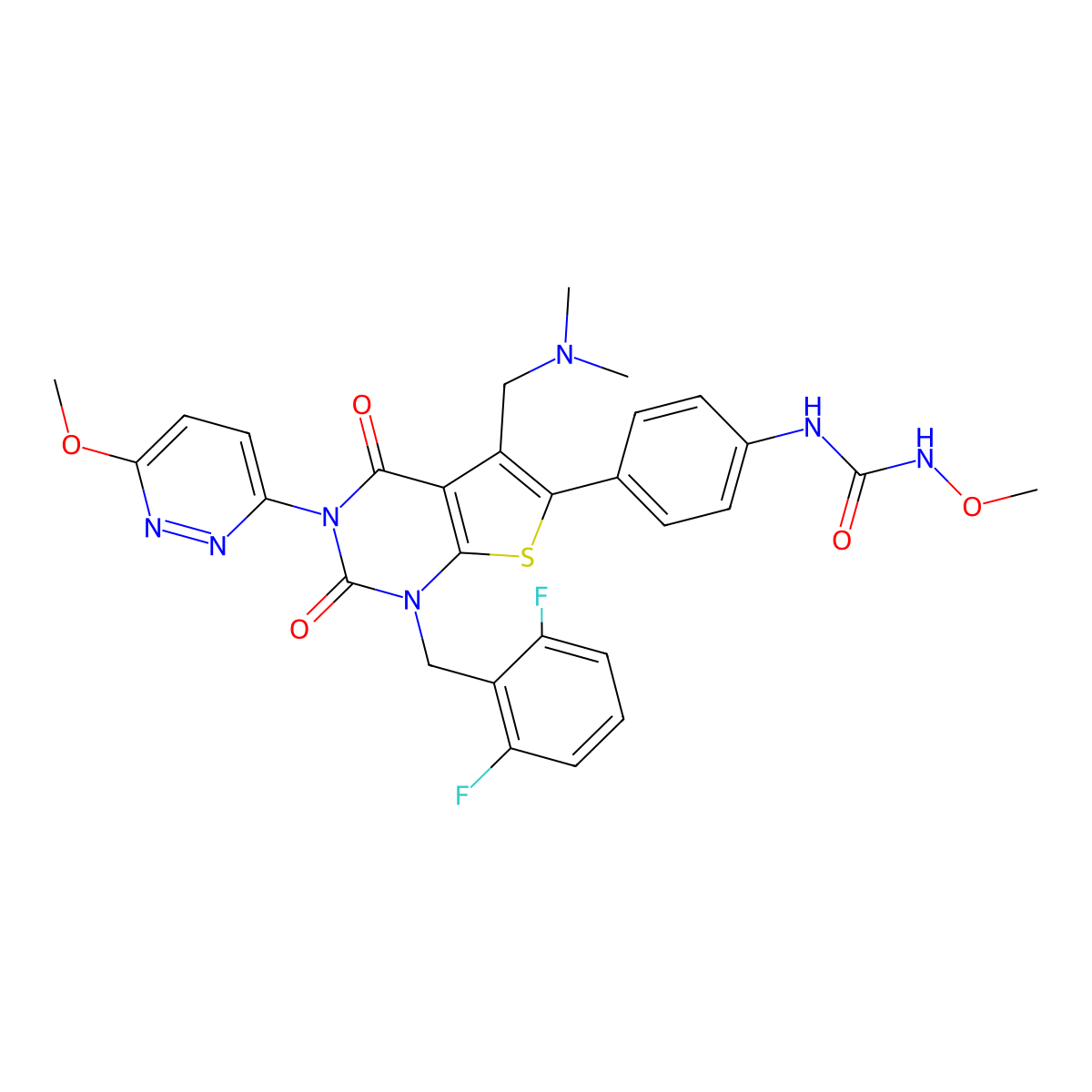 Relugolix molecular structure, CAS 737789-87-6