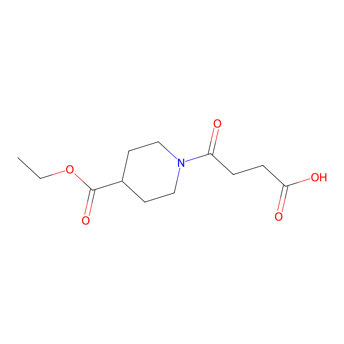 4-(4-Ethoxycarbonylpiperidin-1-yl)-4-oxobutanoic acid molecular structure, CAS 737794-19-3