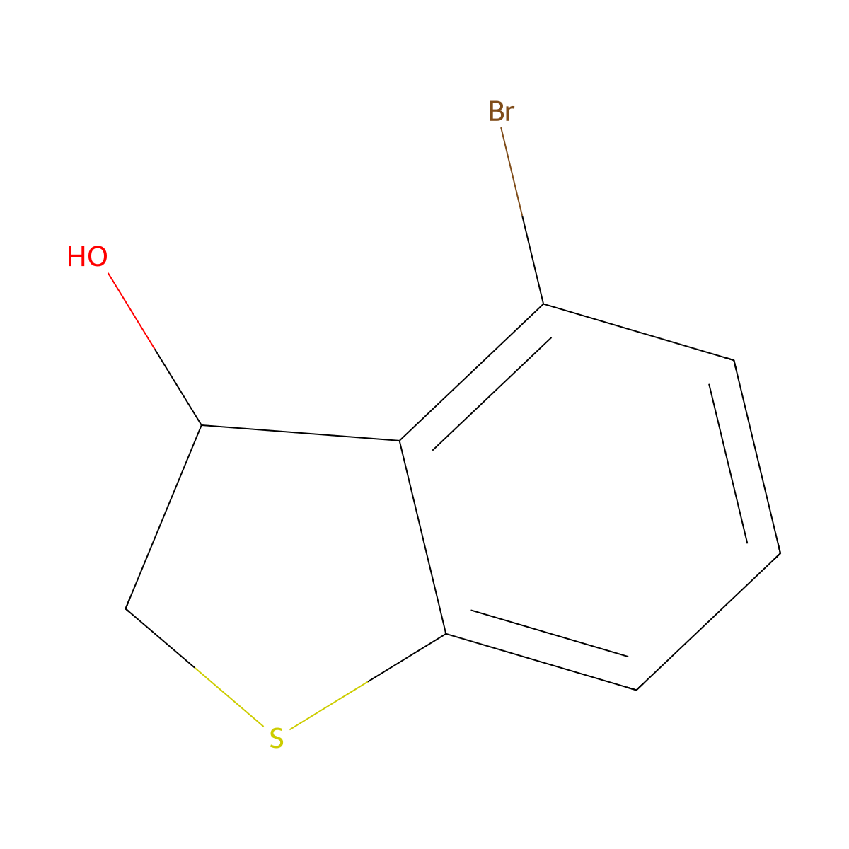 4-Bromo-2,3-dihydrobenzo[b]thiophen-3-ol molecular structure, CAS 737802-12-9