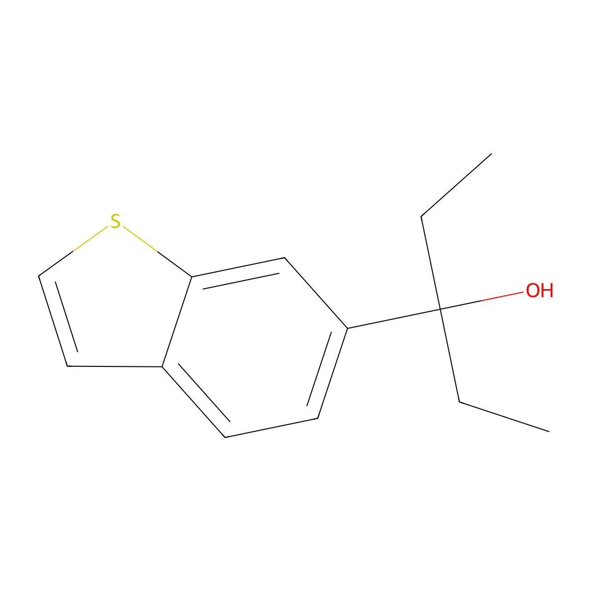3-Benzo[b]thiophen-6-yl-pentan-3-ol molecular structure, CAS 737802-13-0