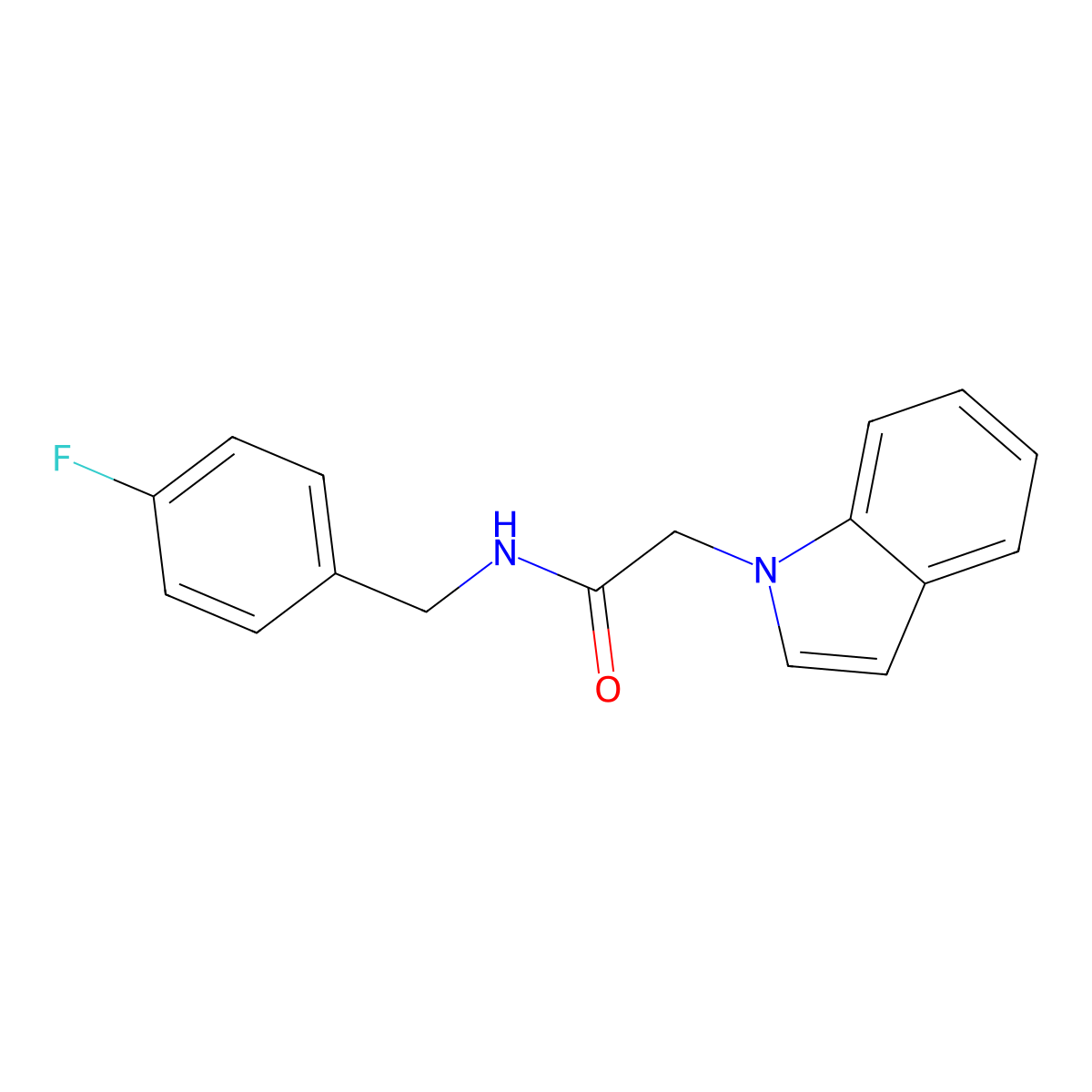 N-(4-fluorobenzyl)-2-(1H-indol-1-yl)acetamide molecular structure, CAS 737808-94-5