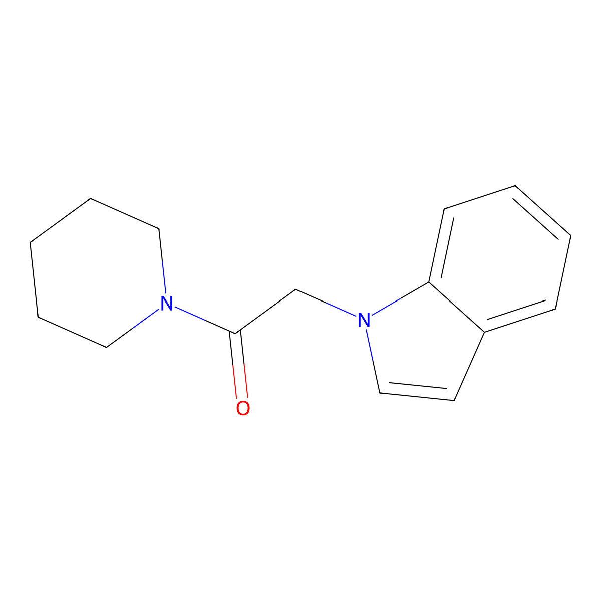 1-(2-oxo-2-piperidin-1-ylethyl)-1H-indole molecular structure, CAS 737809-47-1