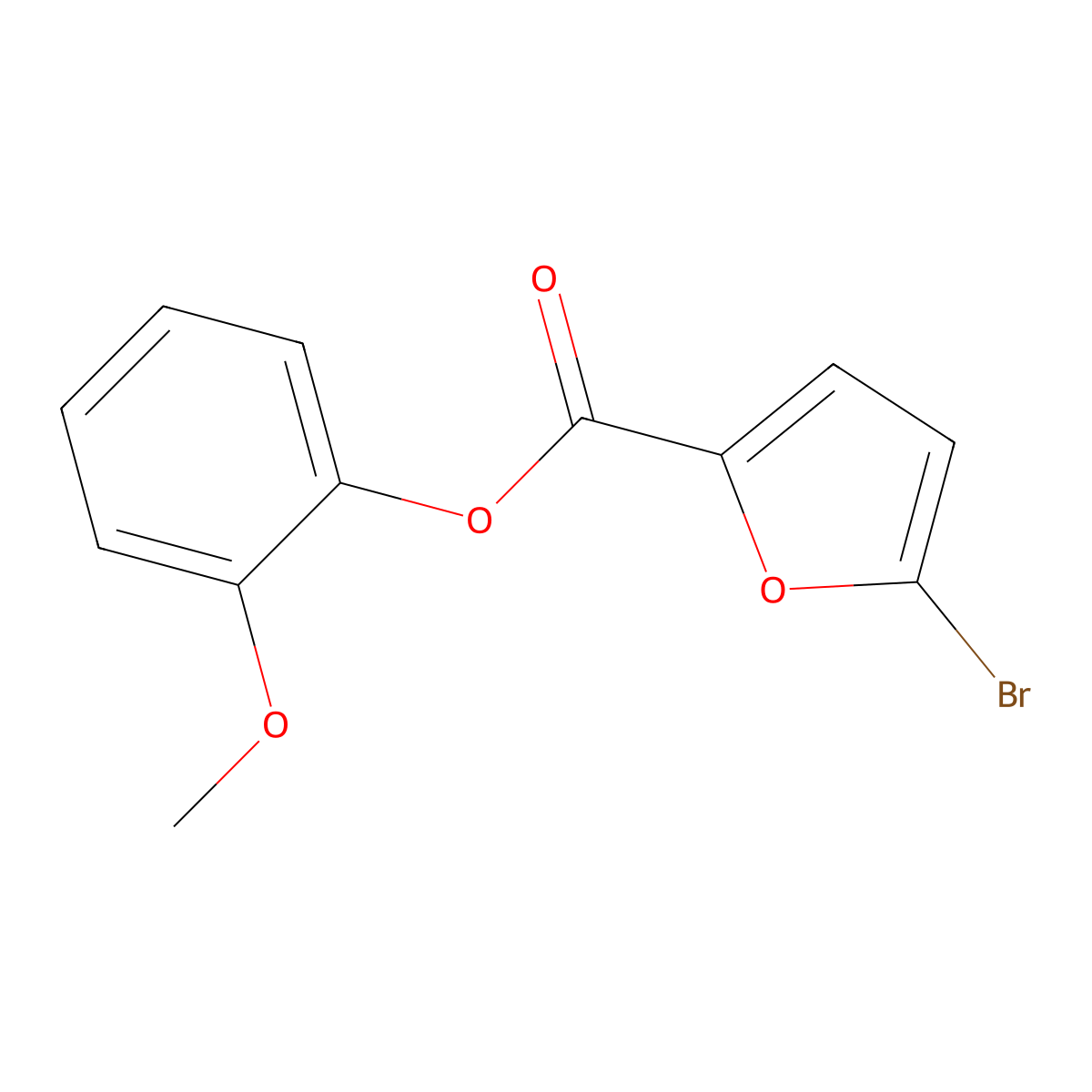 2-Methoxyphenyl 5-bromo-2-furoate molecular structure, CAS 737813-95-5