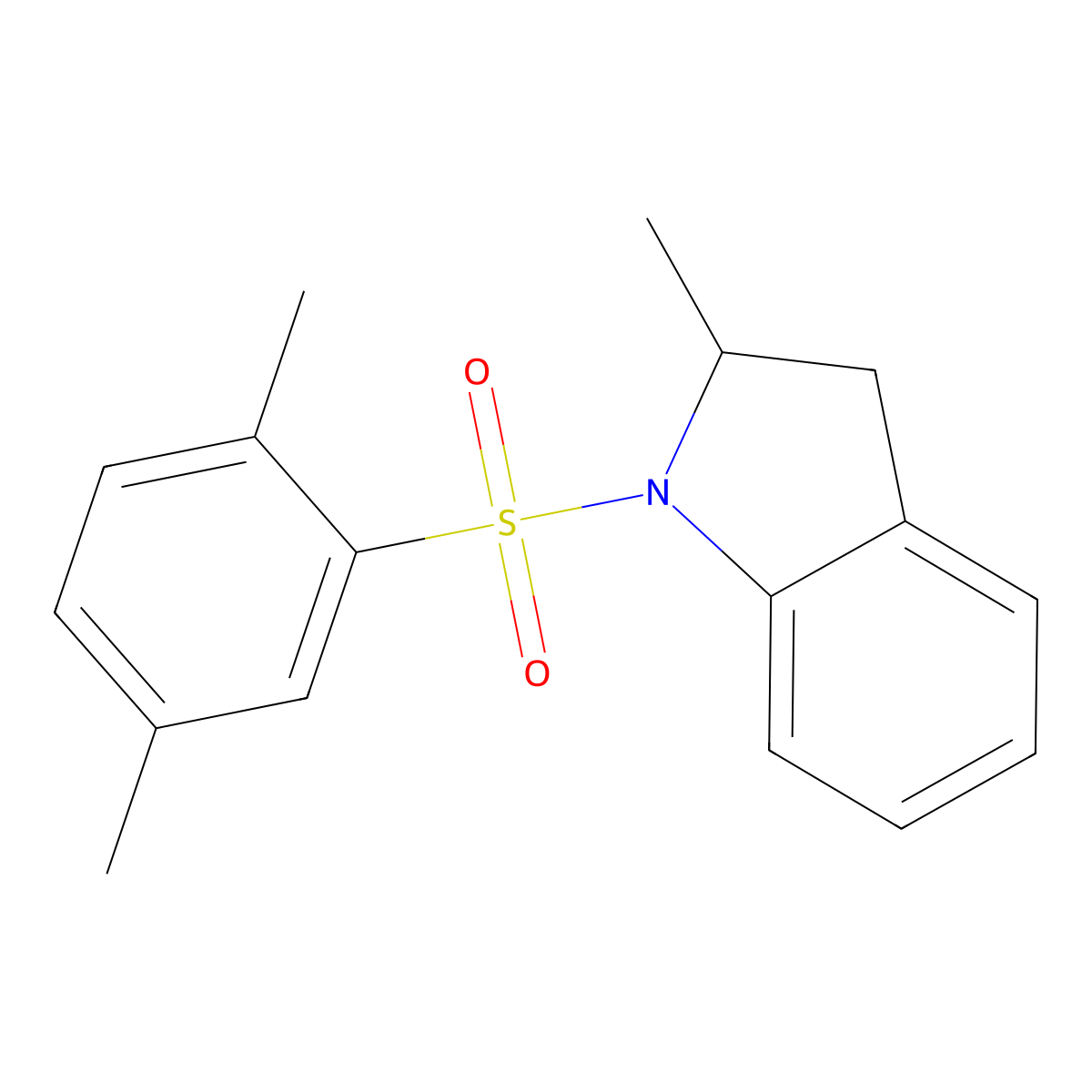 1-[(2,5-Dimethylphenyl)sulfonyl]-2-methylindoline molecular structure, CAS 737815-63-3