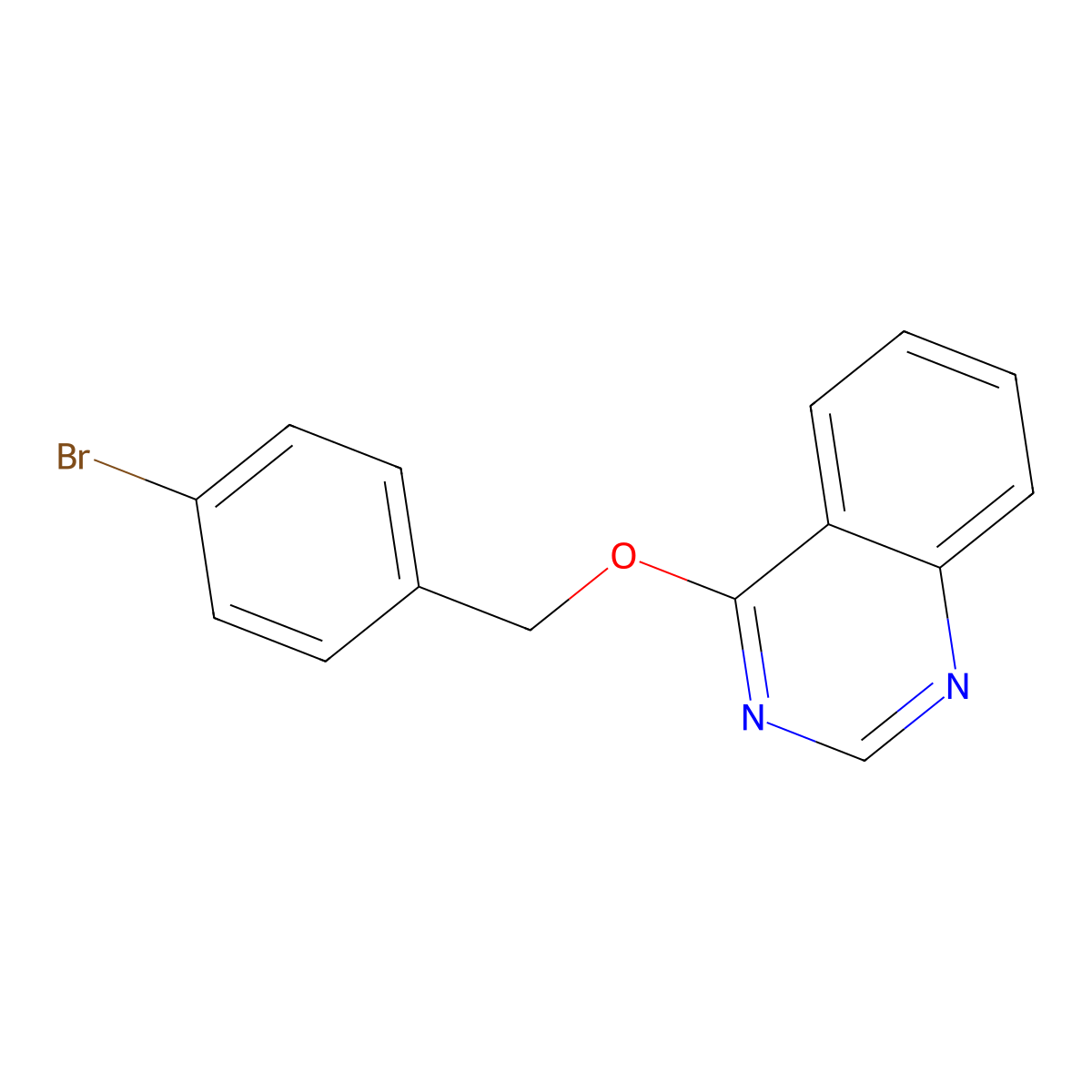 4-[(4-Bromophenyl)methoxy]quinazoline molecular structure, CAS 737818-56-3