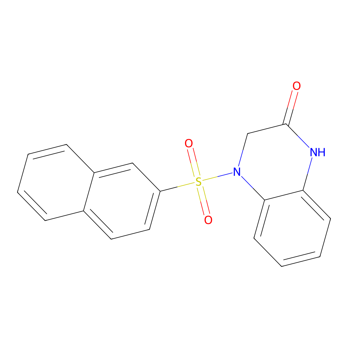 4-(Naphthalene-2-sulfonyl)-1,2,3,4-tetrahydroquinoxalin-2-one molecular structure, CAS 737819-41-9